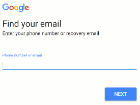 google sign in pic for recovery email