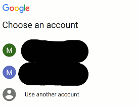 choose a google account